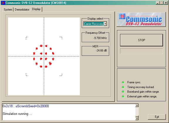 DVB-S2 demodulator evaluation